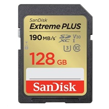 SanDisk SDXC karta 128GB Extreme PLUS (190 MB/s Class 10, UHS-I U3 V30)