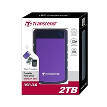 TRANSCEND externí HDD USB 3.1 StoreJet 25H3P, 2TB, Purple (nárazuvzdorný)