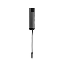 VERBATIM 49141 USB-C Multiport HUB, 2x USB 3.0, 1x USB-C, HDMI, LAN, šedá dokovací stanice