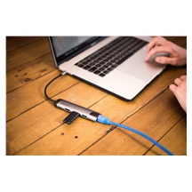 VERBATIM 49141 USB-C Multiport HUB, 2x USB 3.0, 1x USB-C, HDMI, LAN, šedá dokovací stanice