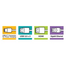 VERBATIM 49141 USB-C Multiport HUB, 2x USB 3.0, 1x USB-C, HDMI, LAN, šedá dokovací stanice