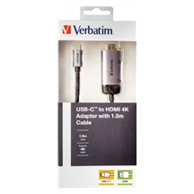 VERBATIM 49144 USB-C™ to HDMI 4K Adapter with 1.5m cable HUB