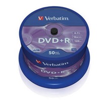 VERBATIM DVD+R(50-Pack)Spindle/General Retail/16x/4.7GB