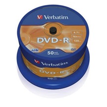 VERBATIM DVD-R(50-Pack)Spindle/General Retail/16x/4.7GB