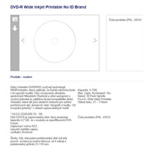 VERBATIM DVD-R(50-Pack)Spindle/Inkjet Printable Wide/16x/4.7GB