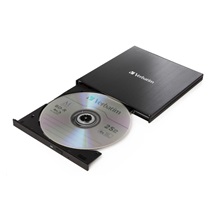 VERBATIM externí mechanika Ultra HD 4K Blu-ray External Slimline Writer (USB 3.1, USB-C) + zdarma 25GB médium +NERO