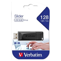 VERBATIM Flash Disk 128GB Store 'n' Go Slider, černá