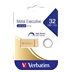 VERBATIM Flash Disk 32GB Metal Executive, USB 3.0, zlatá