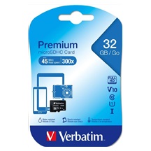 VERBATIM MicroSDHC karta 32GB Premium, U1