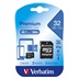 VERBATIM MicroSDHC karta 32GB Premium, U1 + SD adaptér