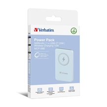 VERBATIM Powerbanka Charge 'n' Go, Magnetická, 5000 mAh, USB-C, Modrá