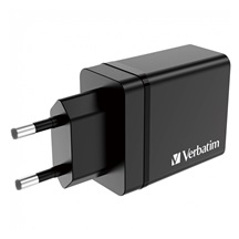VERBATIM Univerzální adaptér nabíječka CHR-30EU2, 30W, 1x USB-C, 3x USB černá
