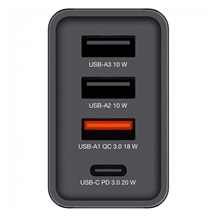 VERBATIM Univerzální adaptér nabíječka CHR-30EU2, 30W, 1x USB-C, 3x USB černá