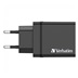 VERBATIM Univerzální adaptér nabíječka CHR-30EU2, 30W, 1x USB-C, 3x USB černá