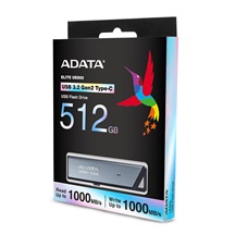 ADATA UE800/512GB/USB 3.2/USB-C/Stříbrná