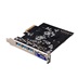 AKASA PCIe karta 2xUSB 3.2 Gen 2 Type-C a 3xType-A
