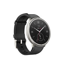 Amazfit Active 2 Round NFC/Silver/Elegant Band/Black Leather