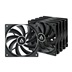 ARCTIC F12 Value Pack (Black) - ARCTIC F12 Case Fan - 120mm case fan low noise - Pack of 5pcs
