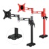 ARCTIC Z1 red - single monitor arm with USB Hub in