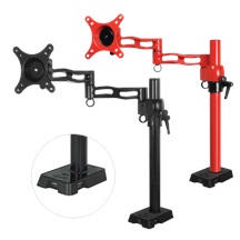 ARCTIC Z1 red - single monitor arm with USB Hub in