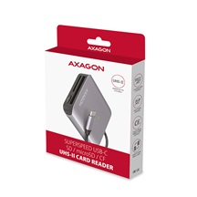 AXAGON CRE-S3C, USB-C 3.2 Gen 1 - SUPERSPEED čtečka karet 3-slot & lun SD/microSD/CF, podpora UHS-II