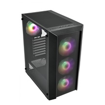 FSP CMT218/Midi Tower/Transpar./Černá