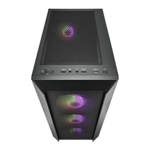 FSP CMT218/Midi Tower/Transpar./Černá