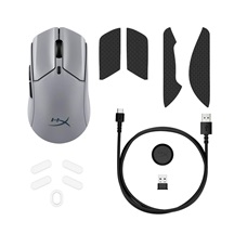 HyperX Pulsefire Haste 2 Pro/Herní/Optická/Pro praváky/26 000 DPI/USB+BT/Šedá