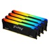 Kingston FURY Beast/DDR4/128GB/3200MHz/CL16/4x32GB/RGB/Black