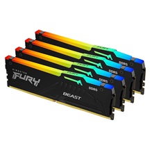 Kingston FURY Beast/DDR5/128GB/5200MHz/CL40/4x32GB/RGB/Black