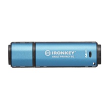 Kingston IronKey Vault Privacy 50/64GB/USB 3.2/USB-A/Modrá