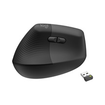 LOGITECH Lift For Business/Ergonomická/Optická/Pro leváky/4 000 DPI/USB+BT/Grafitová
