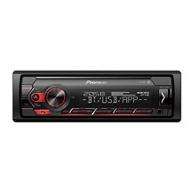 Pioneer MVH-S320BT autorádio s USB a Bluetooth červené