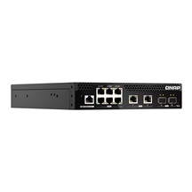 QNAP řízený PoE++ switch QSW-M2106PR-2S2T (6x 2,5GbE RJ45, 2x 10GbE RJ45, 2x 10GbE SFP+, malá šířka)
