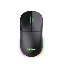 Trust GXT 927 REDEX+/Herní/Laserová/Pro praváky/25 600 DPI/Drátová+bezdrátová/Černá