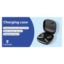 Bezdrátová Bluetooth sluchátka Viking V49/BT/Bezdrát/Černá