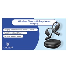 Bezdrátová Bluetooth sluchátka Viking V49/BT/Bezdrát/Černá