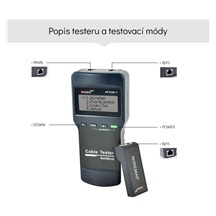 W-Star Tester kabelů UTP WSNF8108A multifunkční  podsvícení displeje