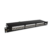 Solarix 19" patch panel Solarix 24 x RJ45 CAT6 STP černý 1U SX24-6-STP-BK
