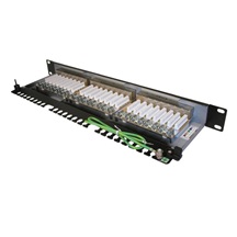 Solarix 19" patch panel Solarix 24 x RJ45 CAT6 STP černý 1U SX24-6-STP-BK