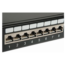 Solarix 19" patch panel Solarix 24 x RJ45 CAT6 STP černý 1U SX24-6-STP-BK