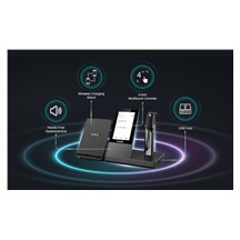 Yealink WH67 DECT základna s dotykovým LCD a s náhlavní soupravou do jednoho ucha