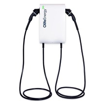 OlifeEnergy DoubleBox PLUS, dobíjecí stanice se dvěma rovnými kabely, 2x 22kW