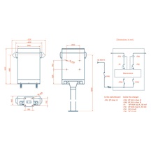 OlifeEnergy DoubleBox PLUS, dobíjecí stanice se dvěma rovnými kabely, 2x 22kW