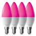 TP-Link Tapo L430C, Chytrá Wi-Fi LED žárovka barevná, 2500-6500K, E14, 4 pack