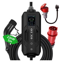 Immax cestovní nabíjecí stanice pro elektromobily EV/PHEV AC Type 2, 22 kW
