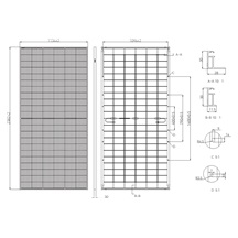 TONGWEI SOLAR Bifaciální solární panel 625W, 1.4m kabel
