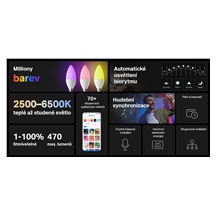 TP-Link Tapo L430C, Chytrá Wi-Fi LED žárovka barevná, 2500-6500K, E14
