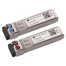 MikroTik 10G SFP+ pár optických modulů S+2733LC10D, WDM/BiDi, SM, 10km, 2 pack