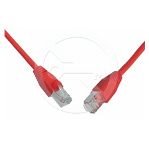 Solarix Patch kabel CAT5E SFTP PVC 0,5m červený snag-proof C5E-315RD-0,5MB
